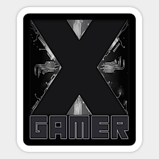 Gamer X Boxed Sticker